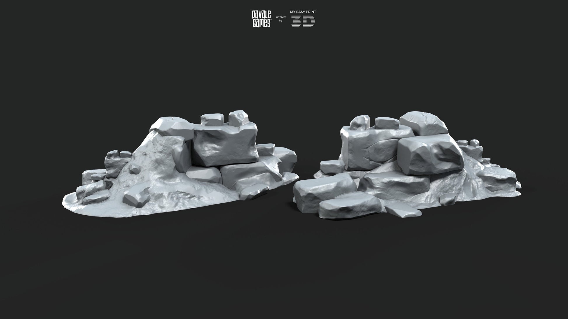 Scenery Elements - Rocks and Baskets - Davale Games - 3D Printed with high quality resin for LOTR/D&D games
