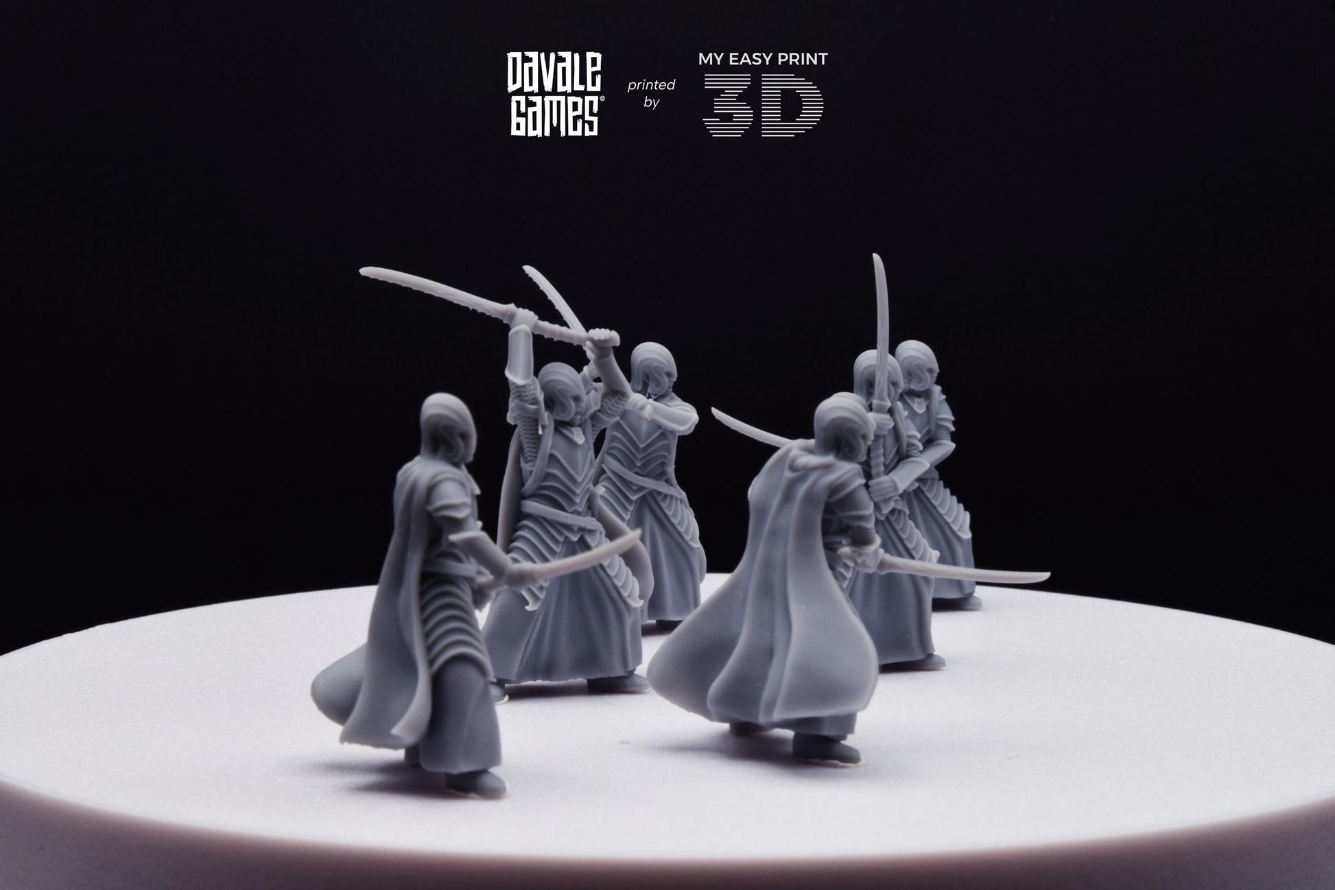 Bloody Warrior Elves Swordmen (Crests included) - Davale Games - 3D Printed with high quality resin for LOTR/D&D games