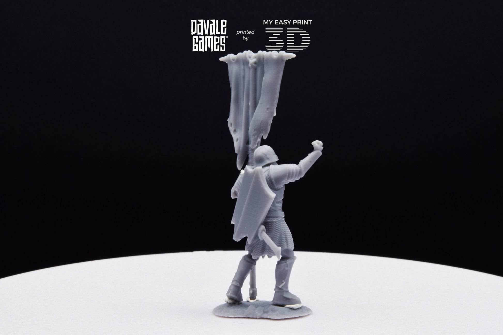 Blood-Handed Orc with Banner - Davale Games - 3D Printed with high quality resin for LOTR/D&D games