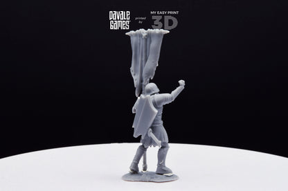 Blood-Handed Orc with Banner - Davale Games - 3D Printed with high quality resin for LOTR/D&D games