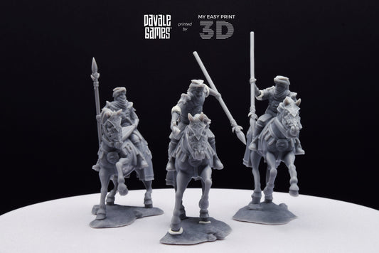 Snake Rider on Horse - Mounted - Davale Games - 3D Printed with high quality resin for LOTR/D&D games