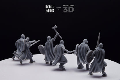 West Human elite on foot - Davale Games - 3D Printed with high quality resin for LOTR/D&D games