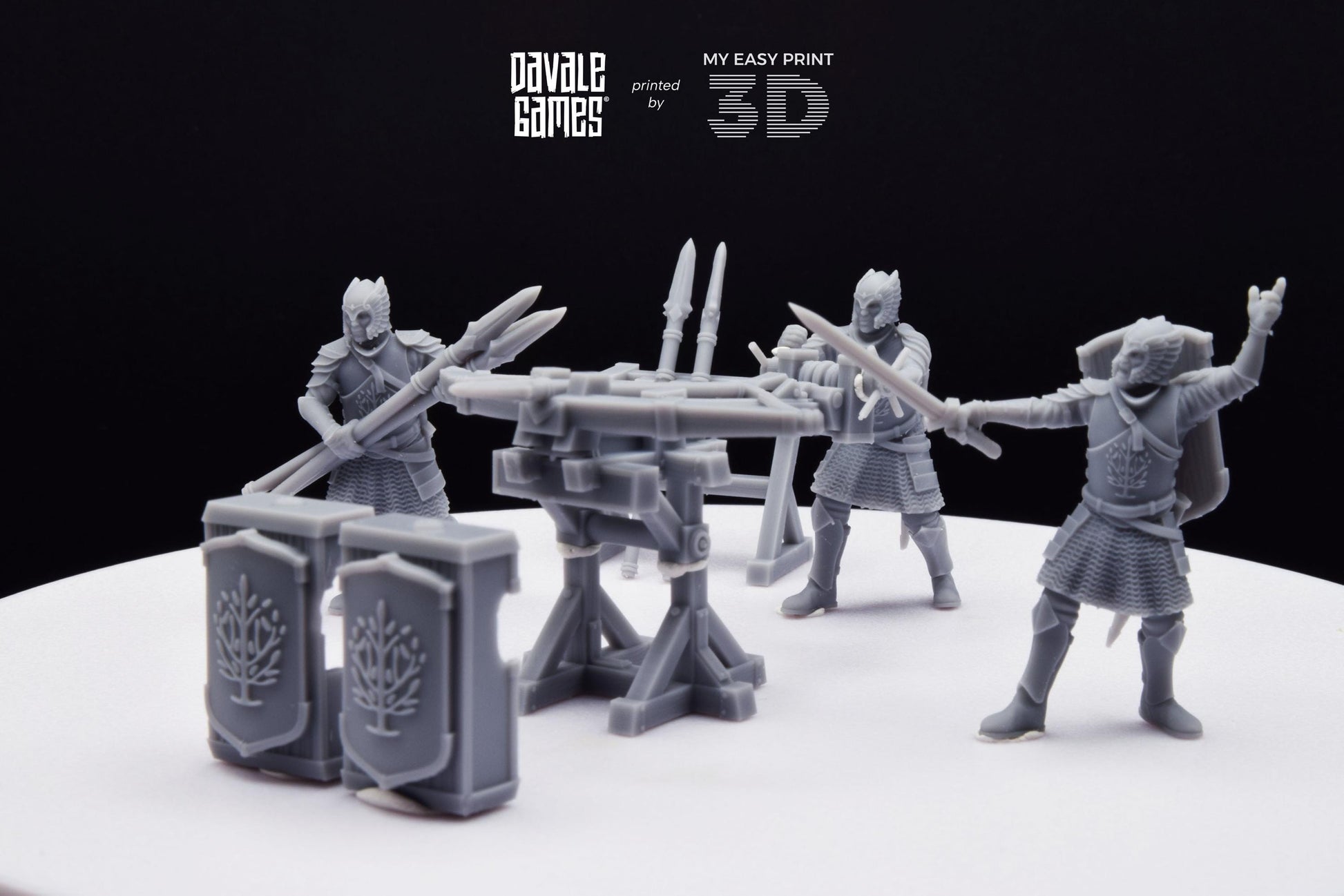 Grey Castle Rocket Launcher with Dotation - Davale Games - 3D Printed with high quality resin for LOTR/D&D games