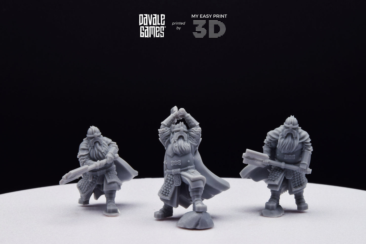 Kalak Dwarf King Guard - Davale Games - 3D Printed with high quality resin for LOTR/D&D games
