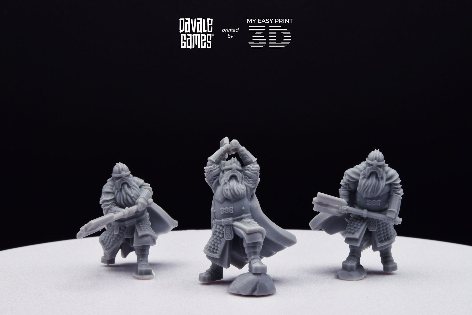 Kalak Dwarf King Guard - Davale Games - 3D Printed with high quality resin for LOTR/D&D games