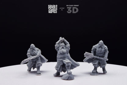 Kalak Dwarf King Guard - Davale Games - 3D Printed with high quality resin for LOTR/D&D games