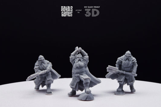 Kalak Dwarf King Guard - Davale Games - 3D Printed with high quality resin for LOTR/D&D games