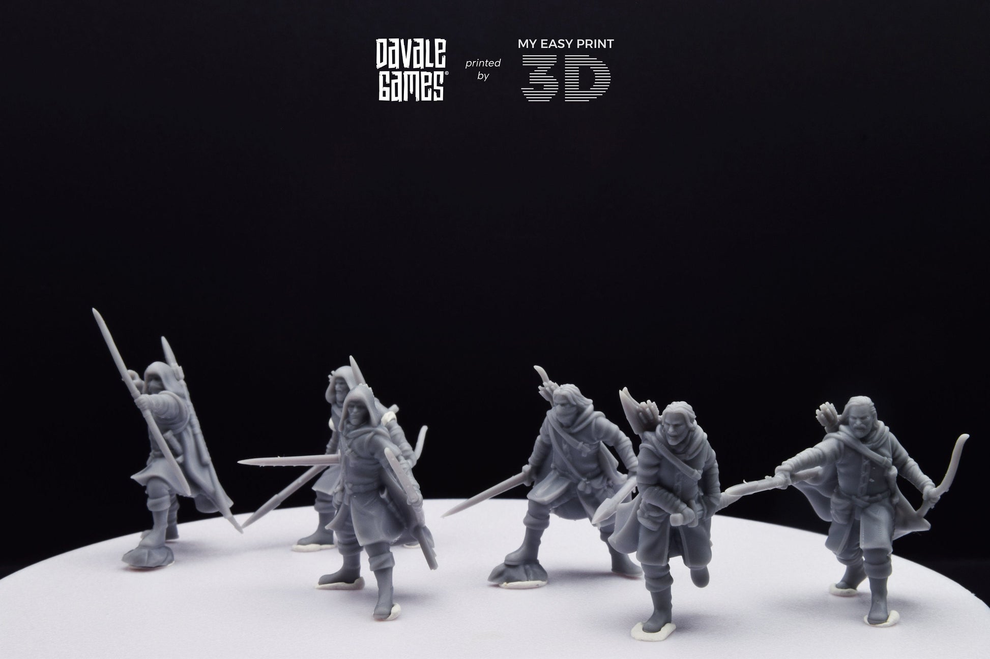 Human North Riders on Foot - Davale Games - 3D Printed with high quality resin for LOTR/D&D games