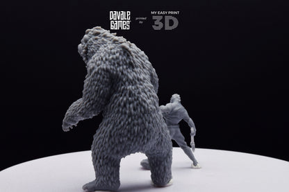 Bear and Human Form - Davale Games - 3D Printed with high quality resin for LOTR/D&D games