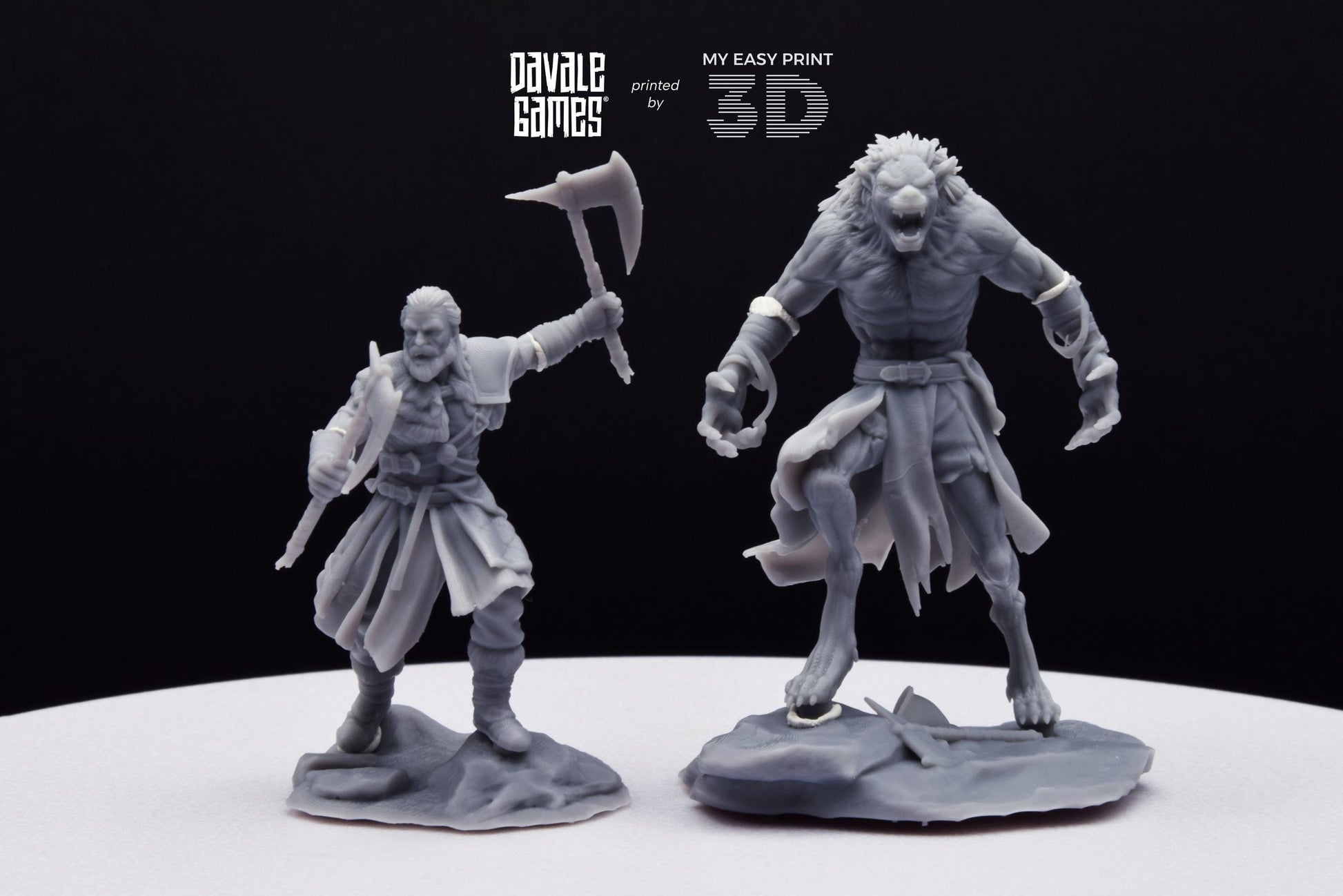 Ragnar, Halfwolf - Human and Wolf form (ODIN) - Davale Games - Mythological games - 3D Printed with high quality resin