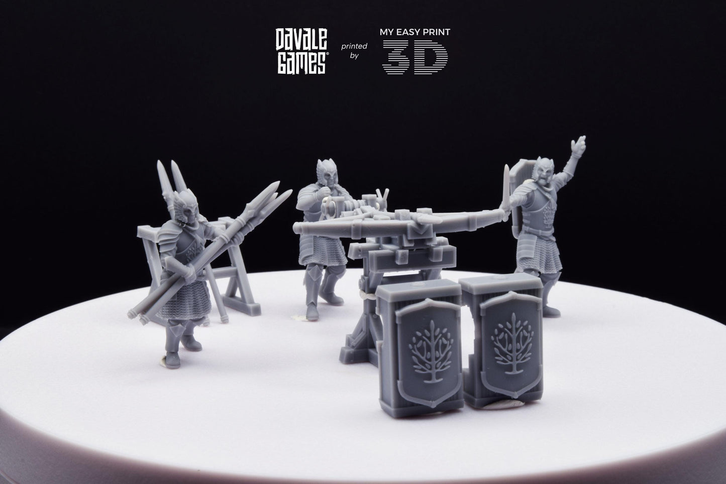 Grey Castle Rocket Launcher with Dotation - Davale Games - 3D Printed with high quality resin for LOTR/D&D games