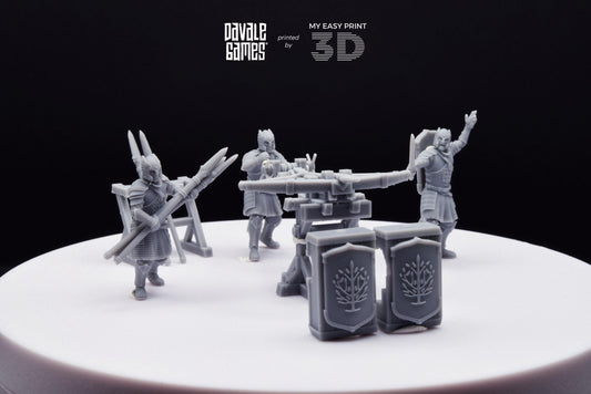 Grey Castle Rocket Launcher with Dotation - Davale Games - 3D Printed with high quality resin for LOTR/D&D games
