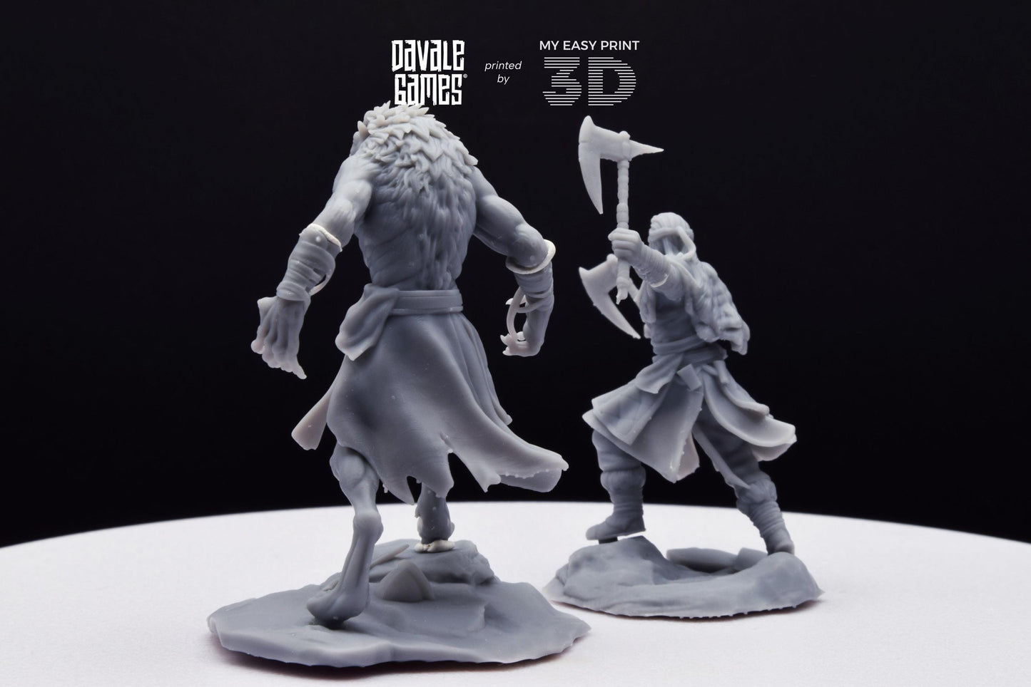 Ragnar, Halfwolf - Human and Wolf form (ODIN) - Davale Games - Mythological games - 3D Printed with high quality resin