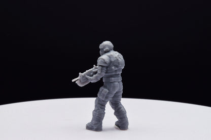 Gears Of War COG Soldier Winter Male Miniature - TheSTLSmith - 3D Printed with high quality resin for Skirmish/D&D games