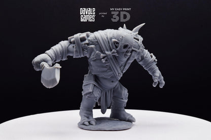 Anagar Troll Commander - Dead City - Davale Games - 3D Printed with high quality resin for LOTR/D&D games