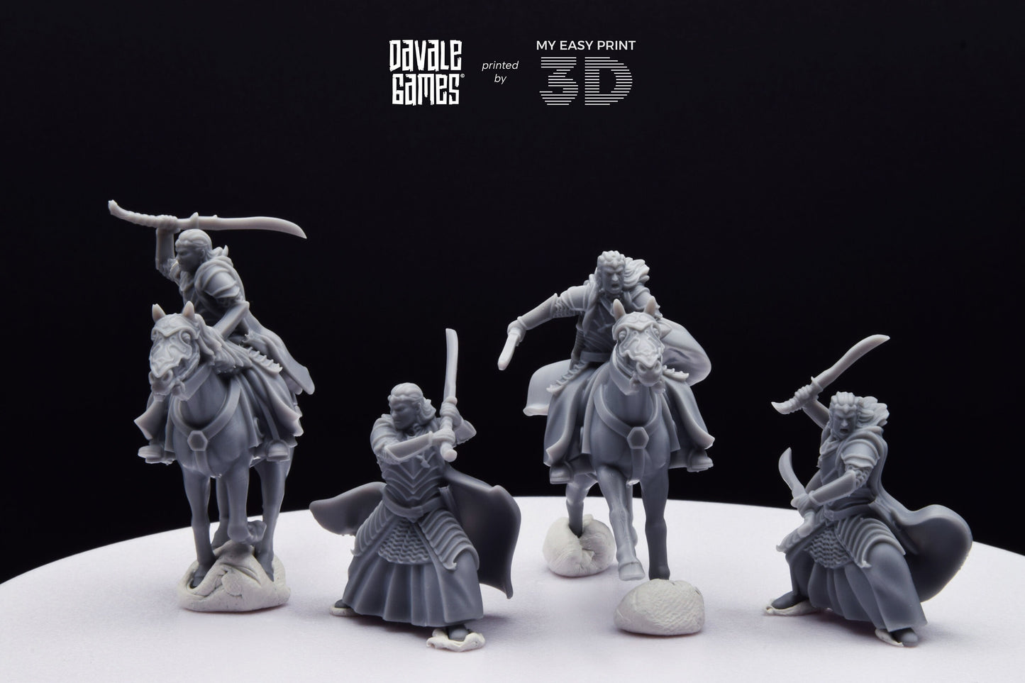 Bloody Elf Brother - Foot and Mounted - Davale Games - 3D Printed with high quality resin for LOTR/D&D games