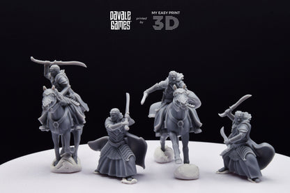 Bloody Elf Brother - Foot and Mounted - Davale Games - 3D Printed with high quality resin for LOTR/D&D games