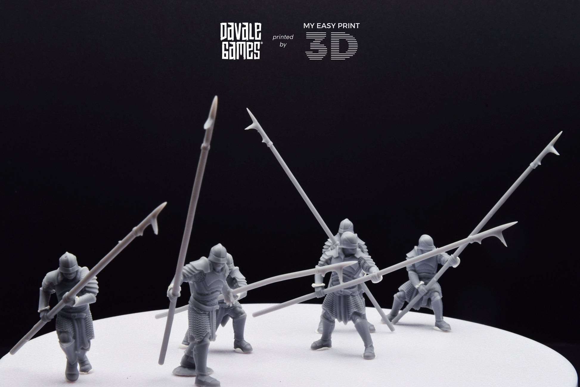 Blood-Handed with Long Spears - Davale Games - 3D Printed with high quality resin for LOTR/D&D games