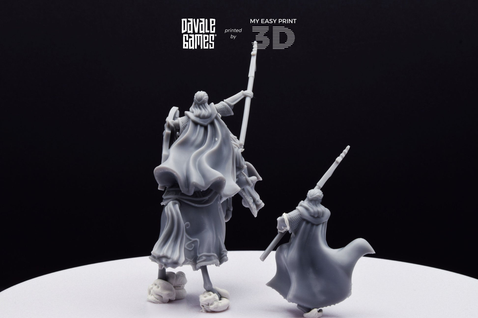 Bloody Elf King - Foot and Mounted - Davale Games - 3D Printed with high quality resin for LOTR/D&D games