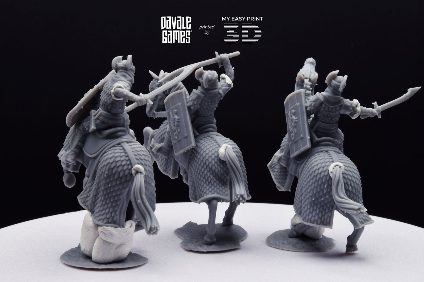 Dragon Army Regular Cavalry - Davale Games - 3D Printed with high quality resin for LOTR/D&D games