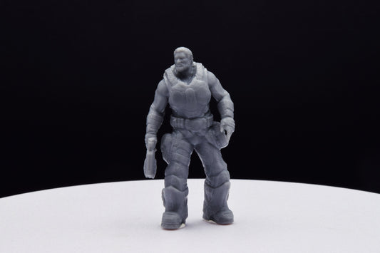 Gears Of War Dominic Santiago Summer Ot Miniature - TheSTLSmith - 3D Printed with high quality resin for Skirmish/D&D games