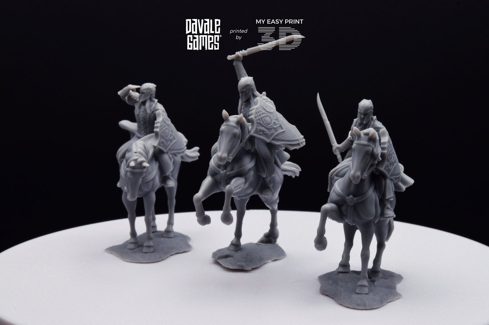 Armoured Wood Elf on Horse - Davale Games - 3D Printed with high quality resin for LOTR/D&D games