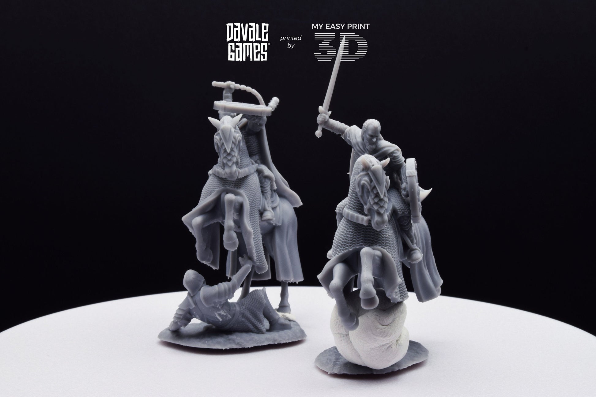 West Humans Hammer Sons Cavalry - Extra Poses - Mounted - Davale Games - 3D Printed with high quality resin for LOTR/D&D games