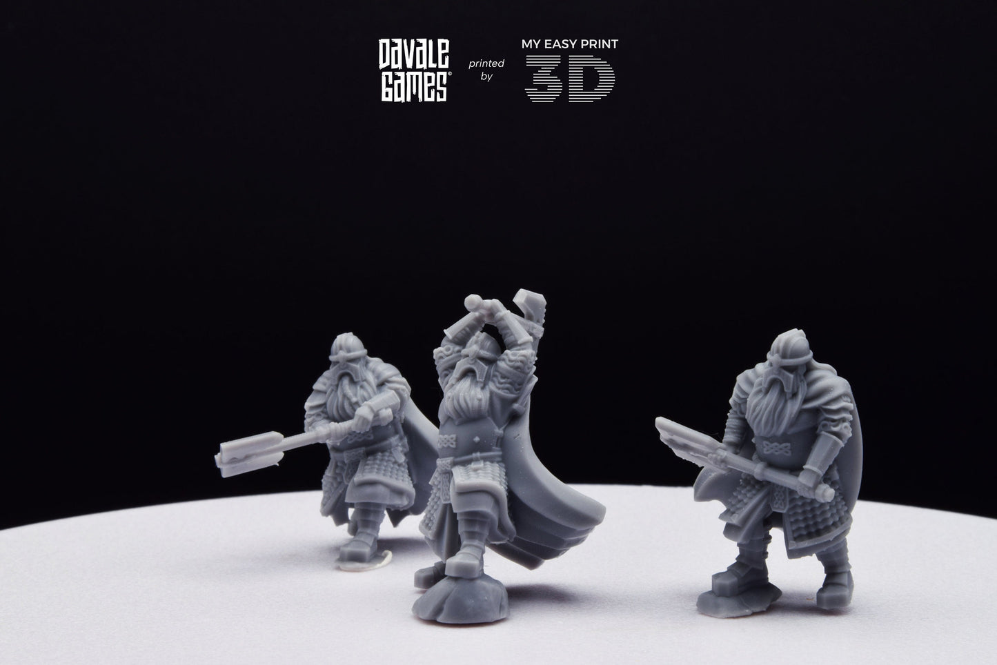 Kalak Dwarf King Guard - Davale Games - 3D Printed with high quality resin for LOTR/D&D games