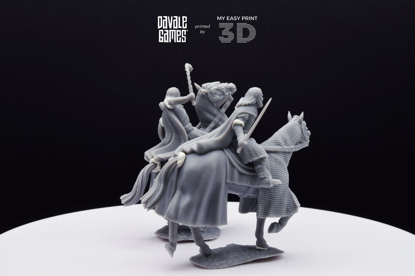 West Humans Hammer Sons Cavalry - Mounted - Davale Games - 3D Printed with high quality resin for LOTR/D&D games