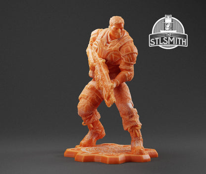 Gears Of War COG JD Fenix Ot Miniature - TheSTLSmith - 3D Printed with high quality resin for Skirmish/D&D games