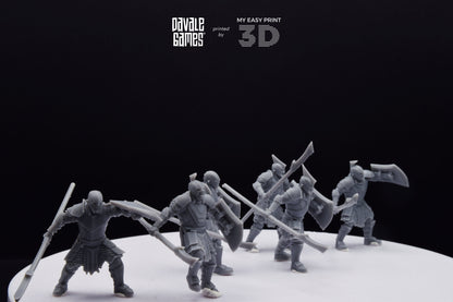 Super Orc Spearman - Davale Games - 3D Printed with high quality resin for LOTR/D&D games