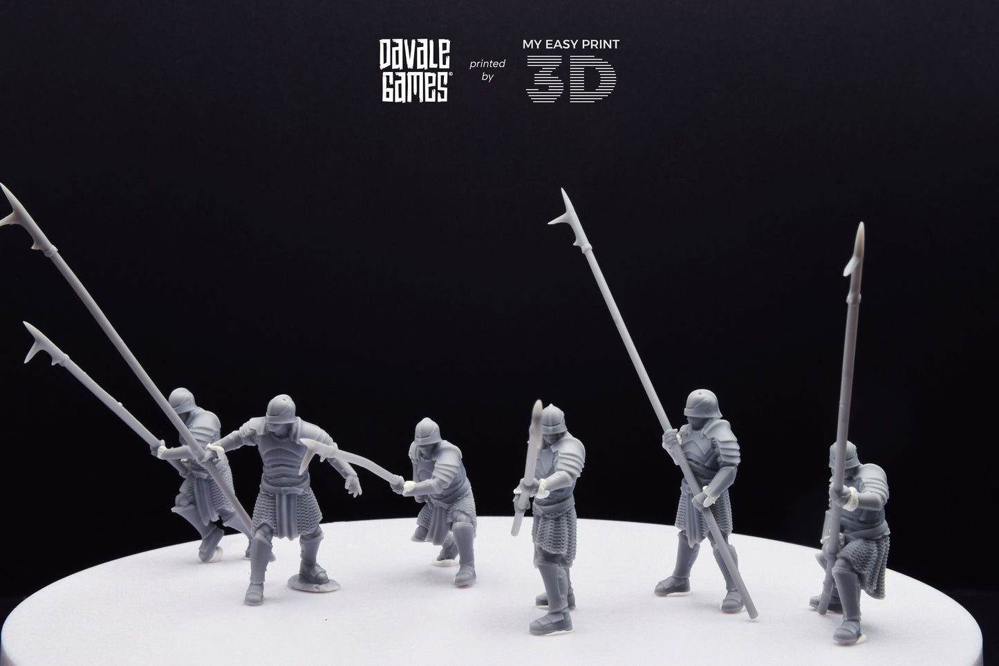Blood-Handed with Long Spears - Davale Games - 3D Printed with high quality resin for LOTR/D&D games