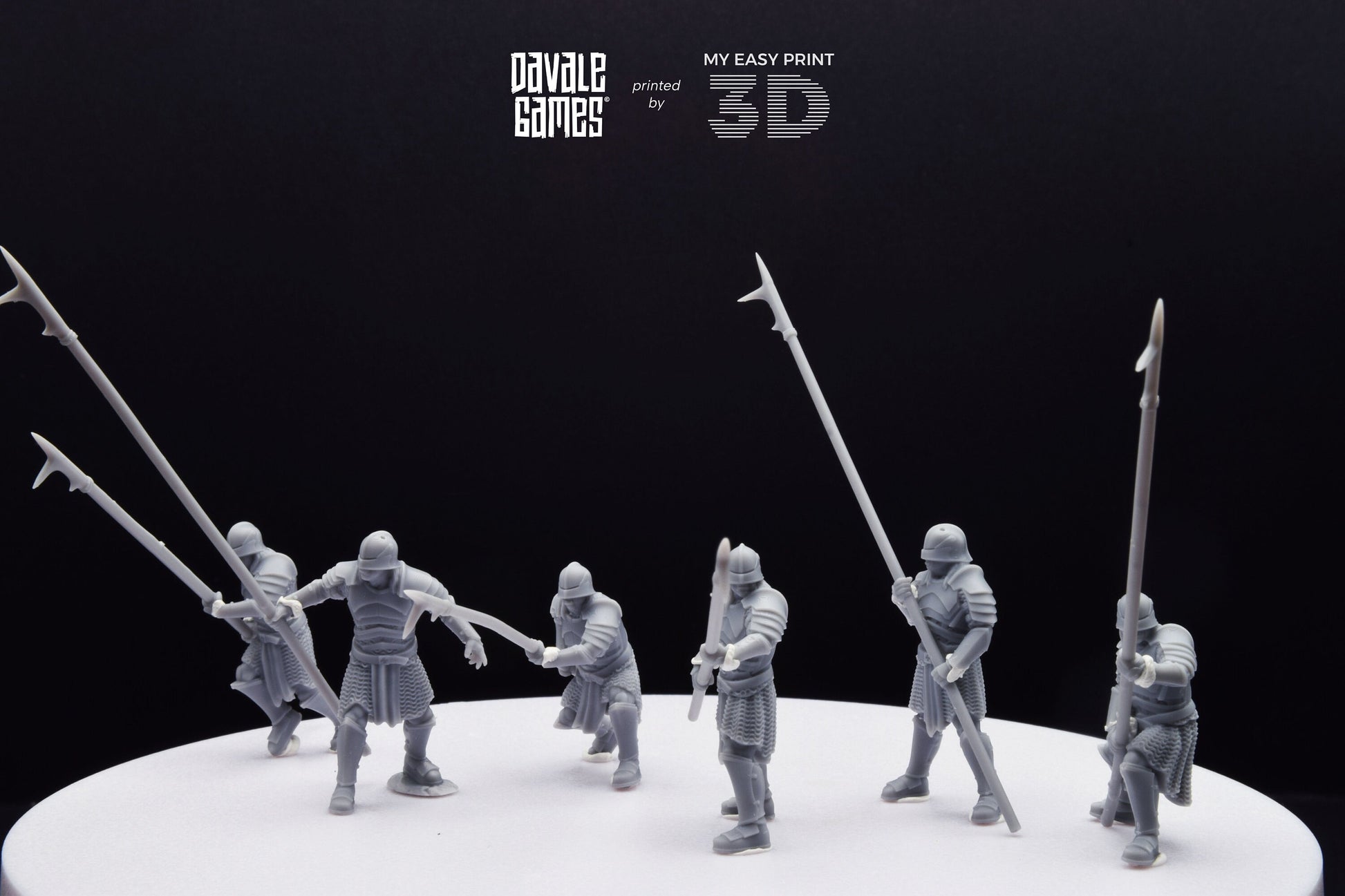 Blood-Handed with Long Spears - Davale Games - 3D Printed with high quality resin for LOTR/D&D games