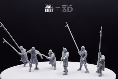 Blood-Handed with Long Spears - Davale Games - 3D Printed with high quality resin for LOTR/D&D games