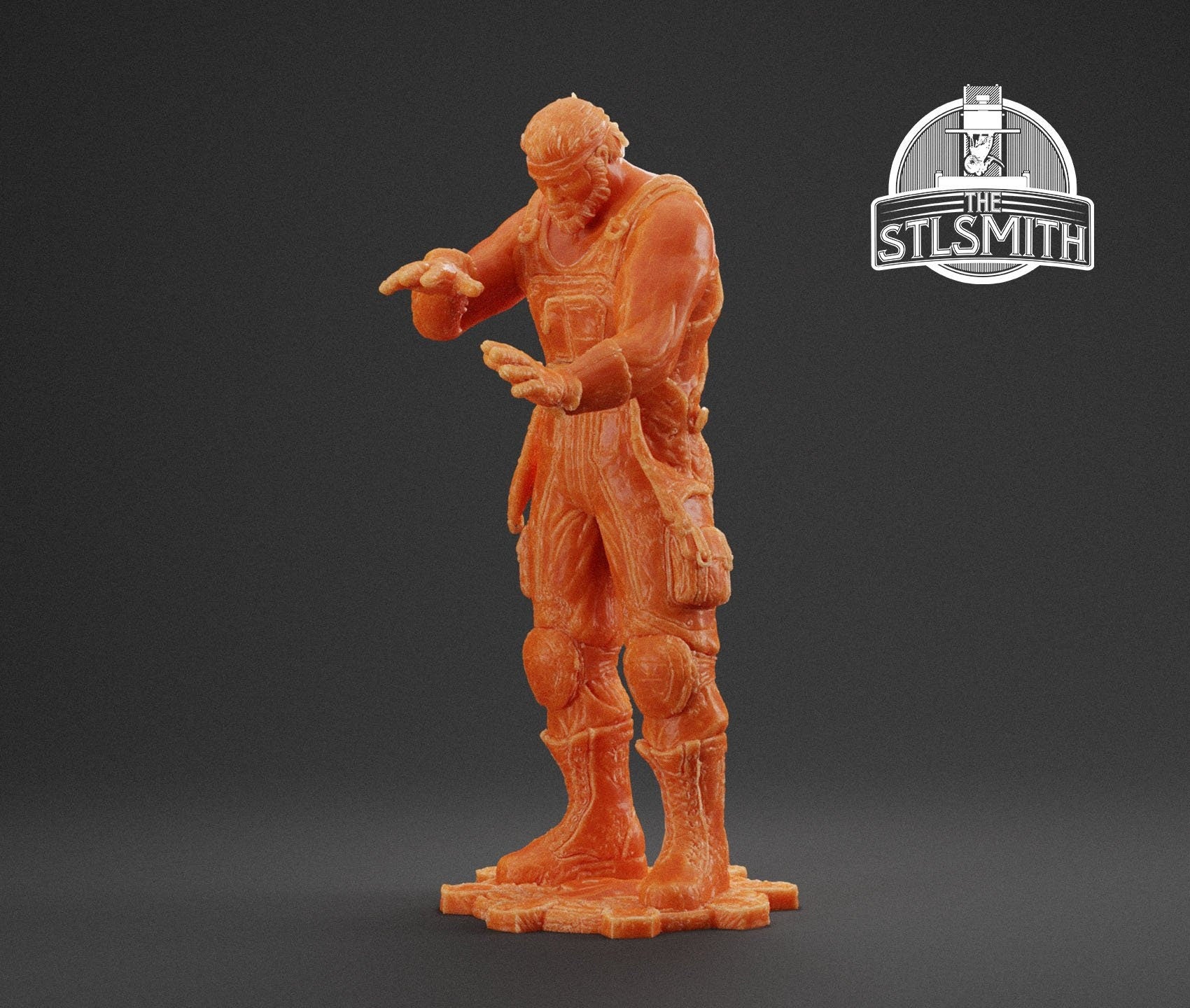 Gears Of War Dominic Santiago Gardener Ot Miniature - TheSTLSmith - 3D Printed with high quality resin for Skirmish/D&D games