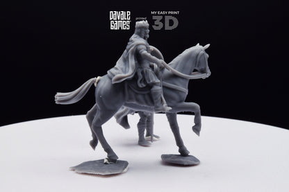 King Theodomir - Foot and Mounted - Davale Games - Historical games - 3D Printed with high quality resin
