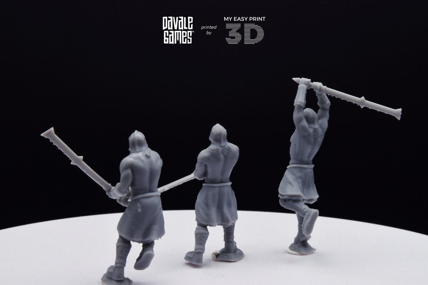 Blood-Handed Bersekers - Davale Games - 3D Printed with high quality resin for LOTR/D&D games