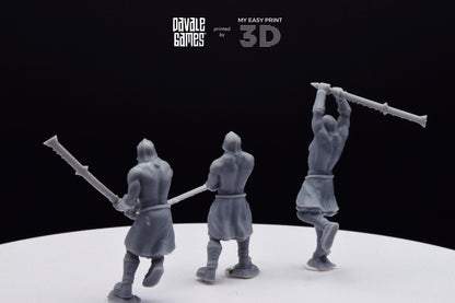 Blood-Handed Bersekers - Davale Games - 3D Printed with high quality resin for LOTR/D&D games