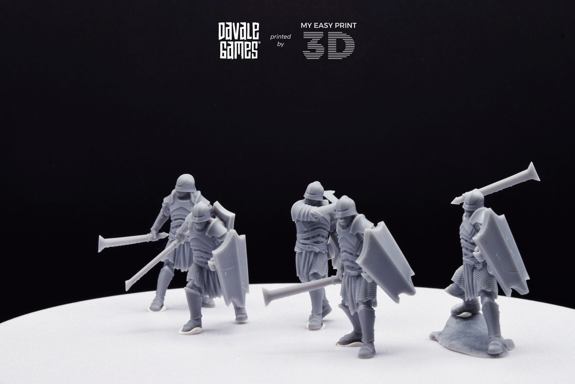 Blood-Handed Orcs with Shield and Sword - Davale Games - 3D Printed with high quality resin for LOTR/D&D games