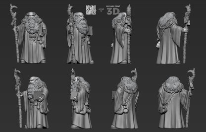 Flea Stonestaff - Davale Games - 3D Printed with high quality resin for LOTR/D&D games