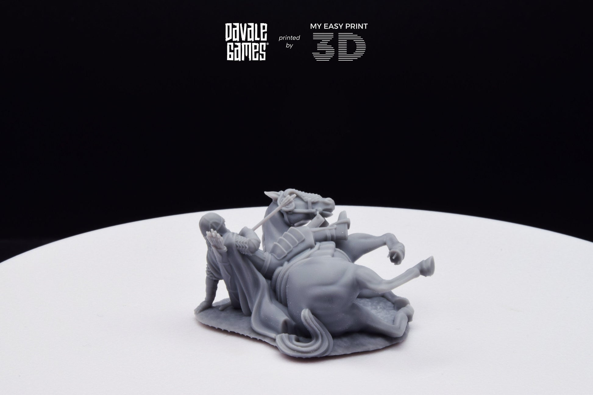 Death West Human on Horse - Mounted - Davale Games - 3D Printed with high quality resin for LOTR/D&D games
