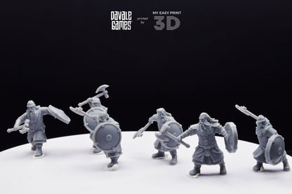 Kalak Warriors - Davale Games - 3D Printed with high quality resin for LOTR/D&D games