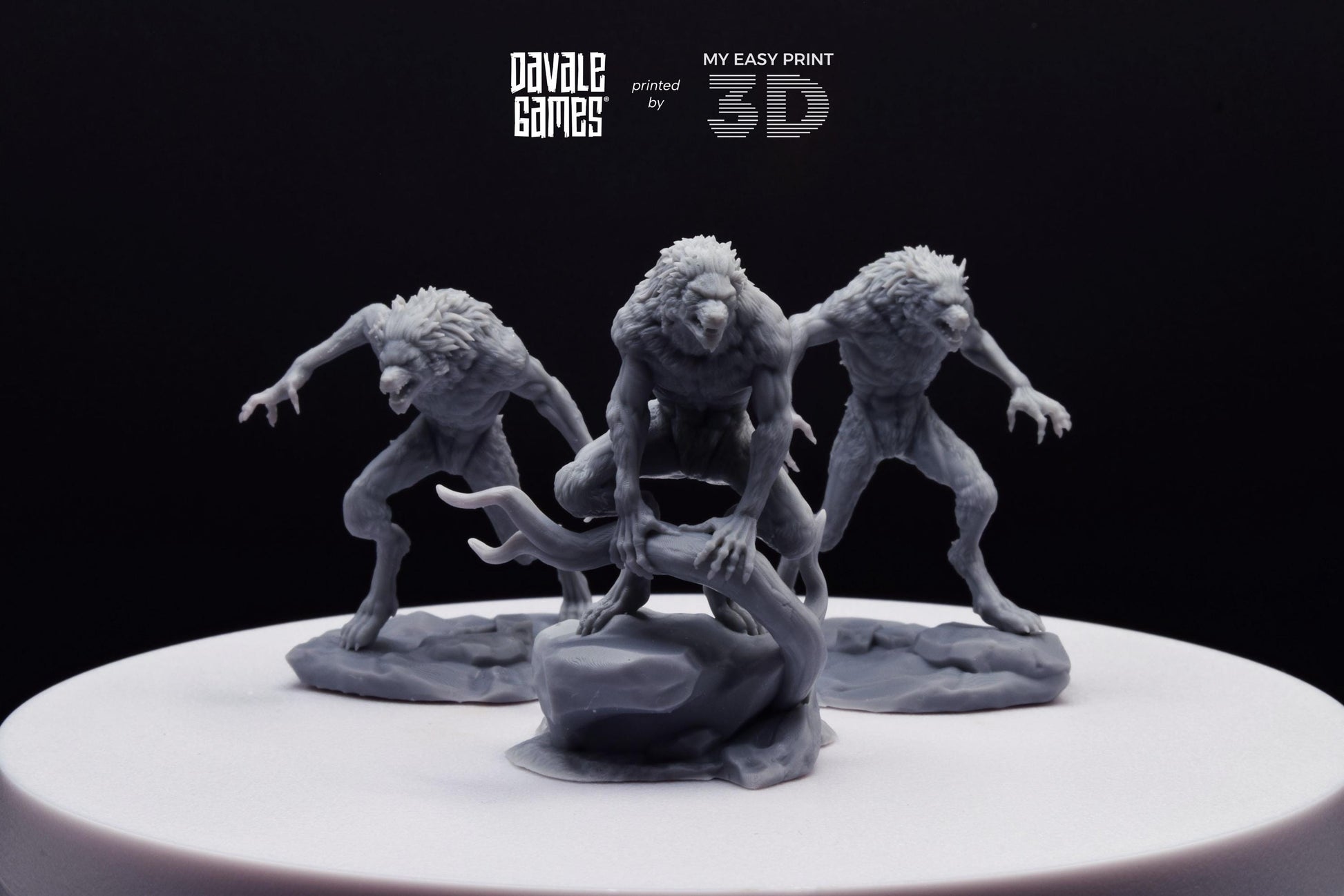 Lycanthropes of Anagar - Davale Games - 3D Printed with high quality resin for LOTR/D&D games