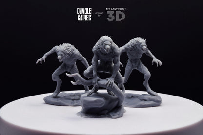 Lycanthropes of Anagar - Davale Games - 3D Printed with high quality resin for LOTR/D&D games