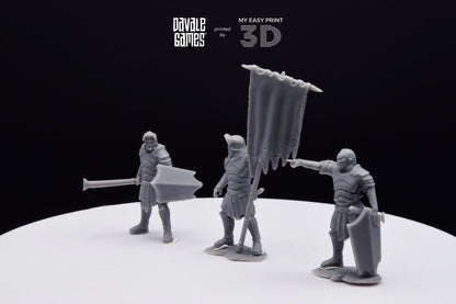 Blood-Handed Command Group - Davale Games - 3D Printed with high quality resin for LOTR/D&D games