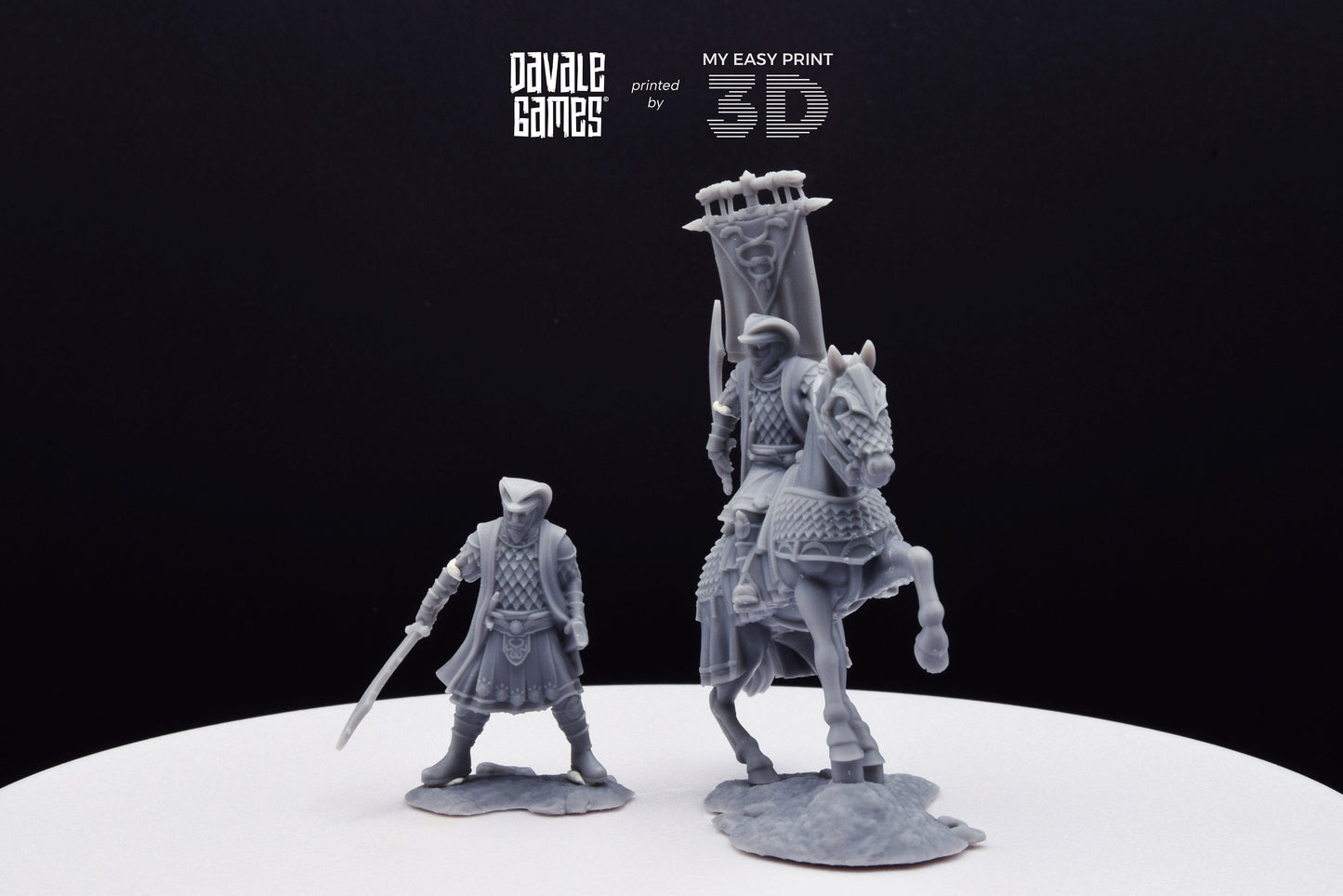 Snake Lord - Foot and Mounted - Davale Games - 3D Printed with high quality resin for LOTR/D&D games