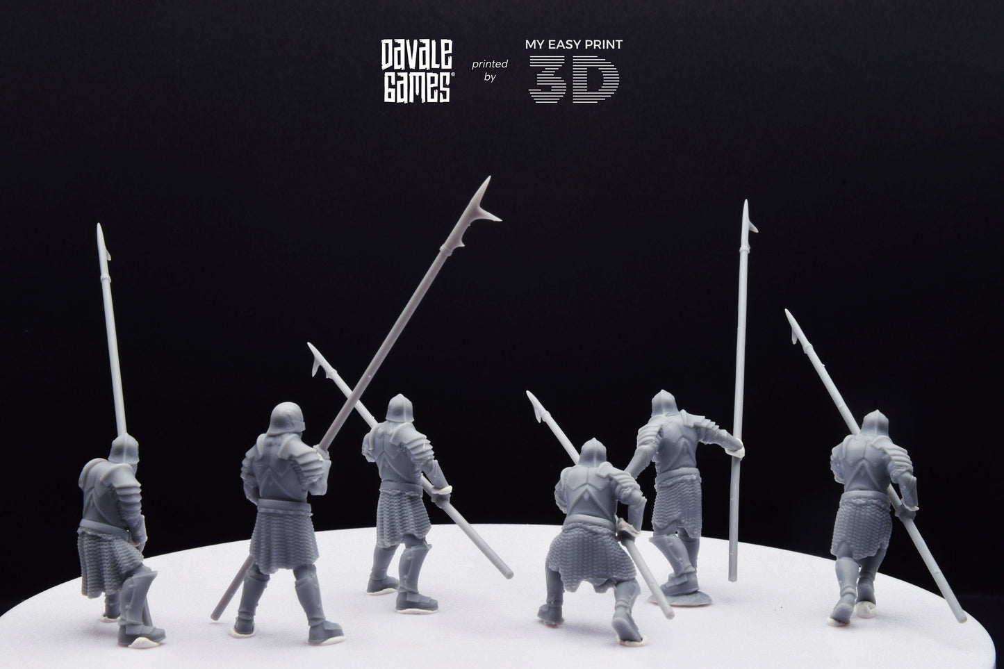 Blood-Handed with Long Spears - Davale Games - 3D Printed with high quality resin for LOTR/D&D games