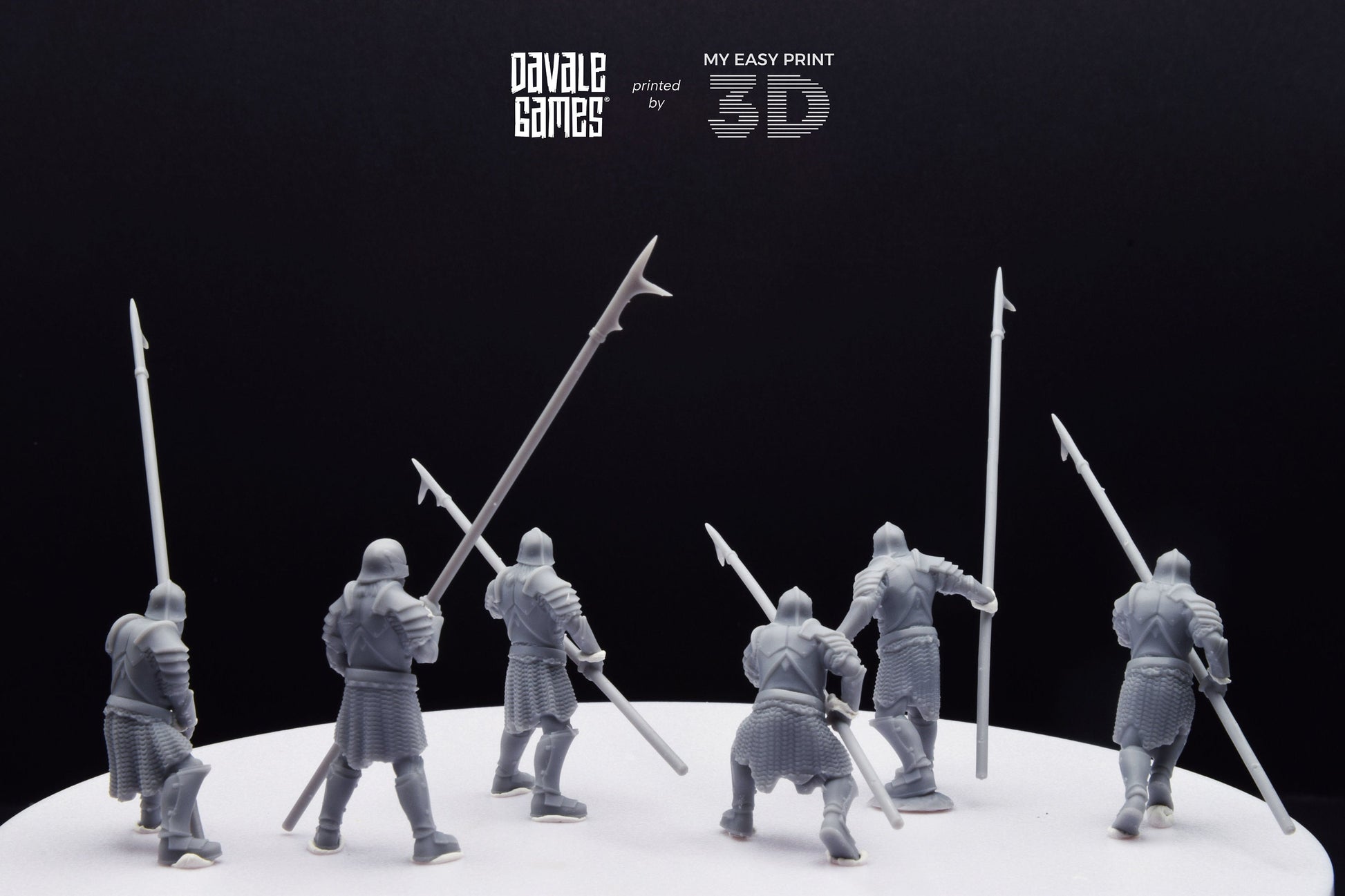 Blood-Handed with Long Spears - Davale Games - 3D Printed with high quality resin for LOTR/D&D games