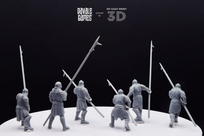 Blood-Handed with Long Spears - Davale Games - 3D Printed with high quality resin for LOTR/D&D games