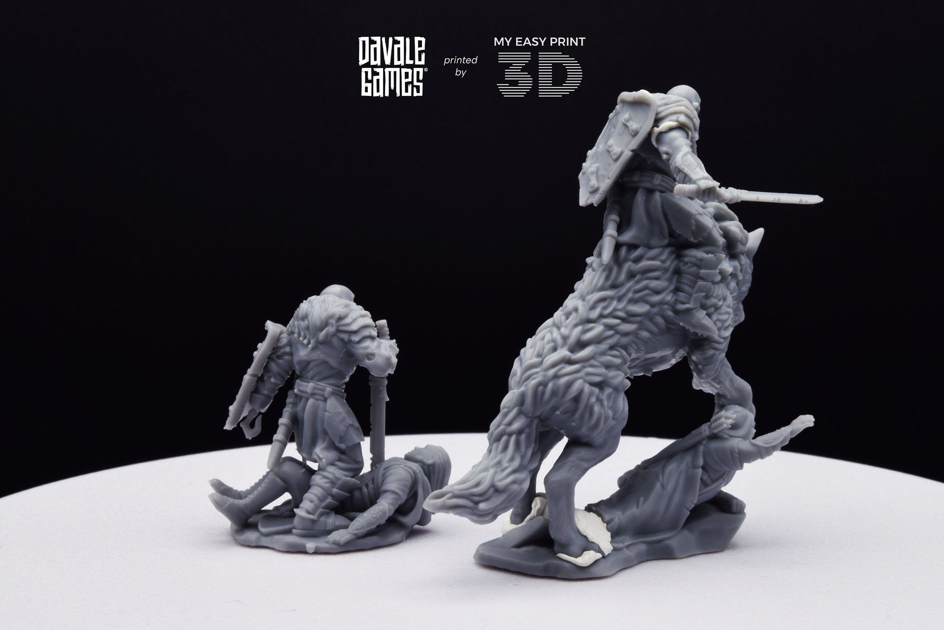 Korvog, Orc Lord Commander - Foot and Mounted - Davale Games - 3D Printed with high quality resin for LOTR/D&D games
